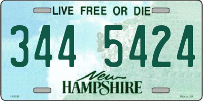 NH license plate 3445424