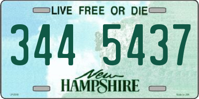 NH license plate 3445437