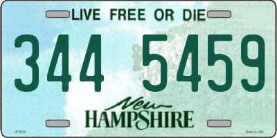 NH license plate 3445459