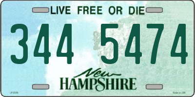 NH license plate 3445474