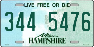 NH license plate 3445476