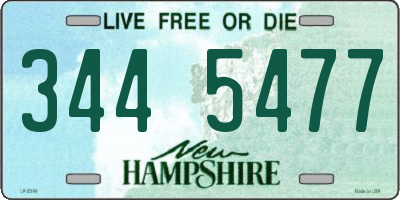 NH license plate 3445477
