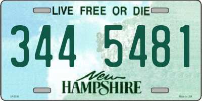 NH license plate 3445481