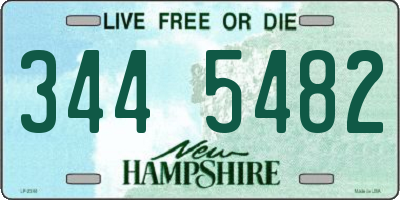 NH license plate 3445482