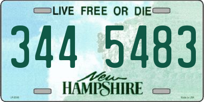 NH license plate 3445483