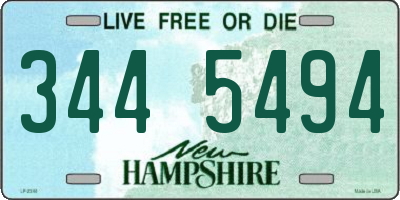 NH license plate 3445494
