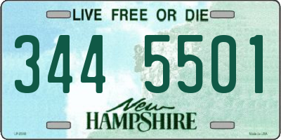 NH license plate 3445501