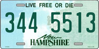 NH license plate 3445513