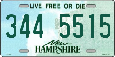 NH license plate 3445515
