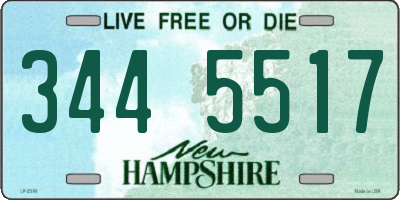NH license plate 3445517