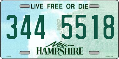 NH license plate 3445518