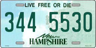 NH license plate 3445530