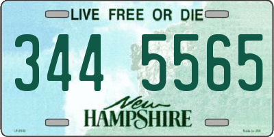 NH license plate 3445565