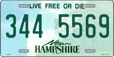 NH license plate 3445569