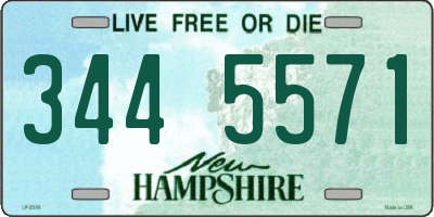 NH license plate 3445571