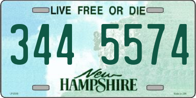 NH license plate 3445574