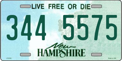 NH license plate 3445575