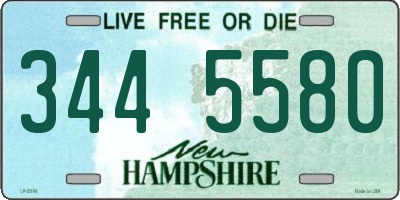 NH license plate 3445580