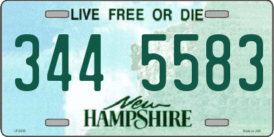NH license plate 3445583