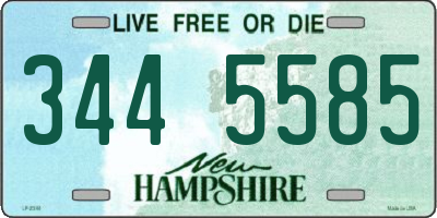 NH license plate 3445585