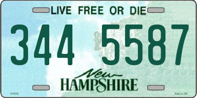 NH license plate 3445587
