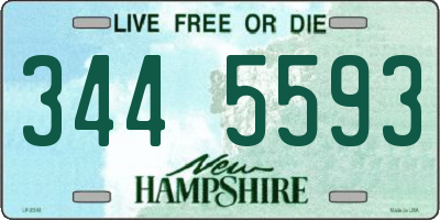 NH license plate 3445593