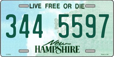 NH license plate 3445597
