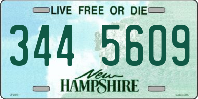 NH license plate 3445609