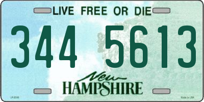 NH license plate 3445613