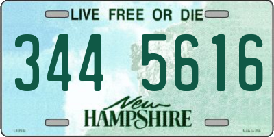 NH license plate 3445616