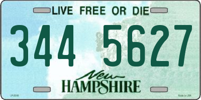 NH license plate 3445627