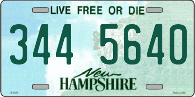 NH license plate 3445640