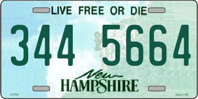 NH license plate 3445664