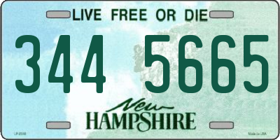 NH license plate 3445665