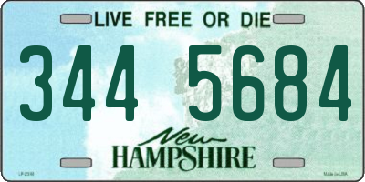 NH license plate 3445684