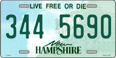 NH license plate 3445690