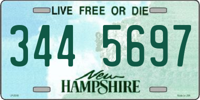 NH license plate 3445697