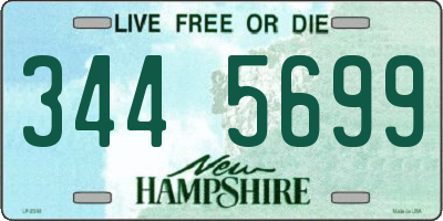 NH license plate 3445699