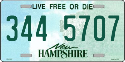 NH license plate 3445707