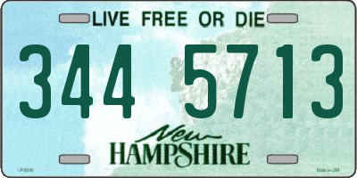 NH license plate 3445713