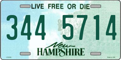 NH license plate 3445714
