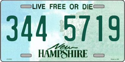 NH license plate 3445719