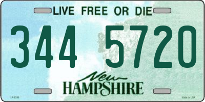 NH license plate 3445720