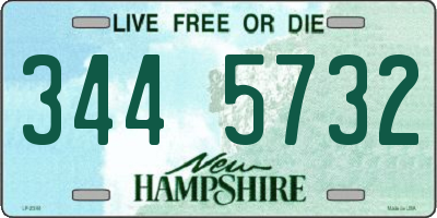 NH license plate 3445732