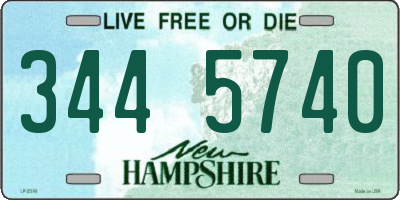 NH license plate 3445740