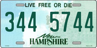 NH license plate 3445744