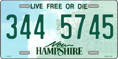 NH license plate 3445745