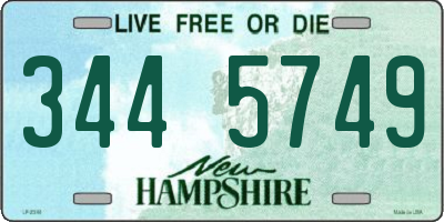 NH license plate 3445749