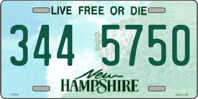 NH license plate 3445750