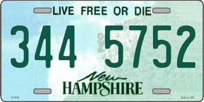 NH license plate 3445752